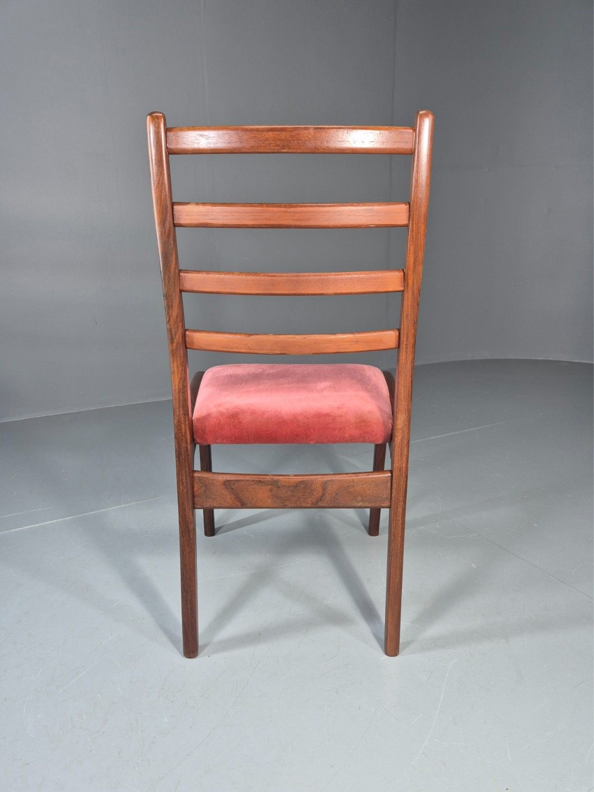 Vintage G Plan Dining Chair 1970s Pink Velour Teak Retro Mcm  Eb11649 Vdin photo vintage