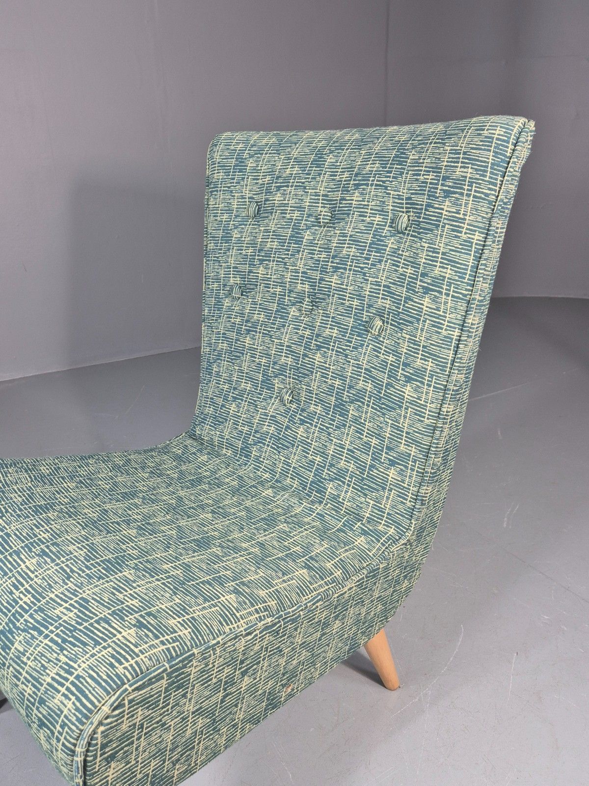 Vintage Swedish Retro Chair Newly Upholstered Hobby Chair Drawer Eb11084 Mnor photo 450.0