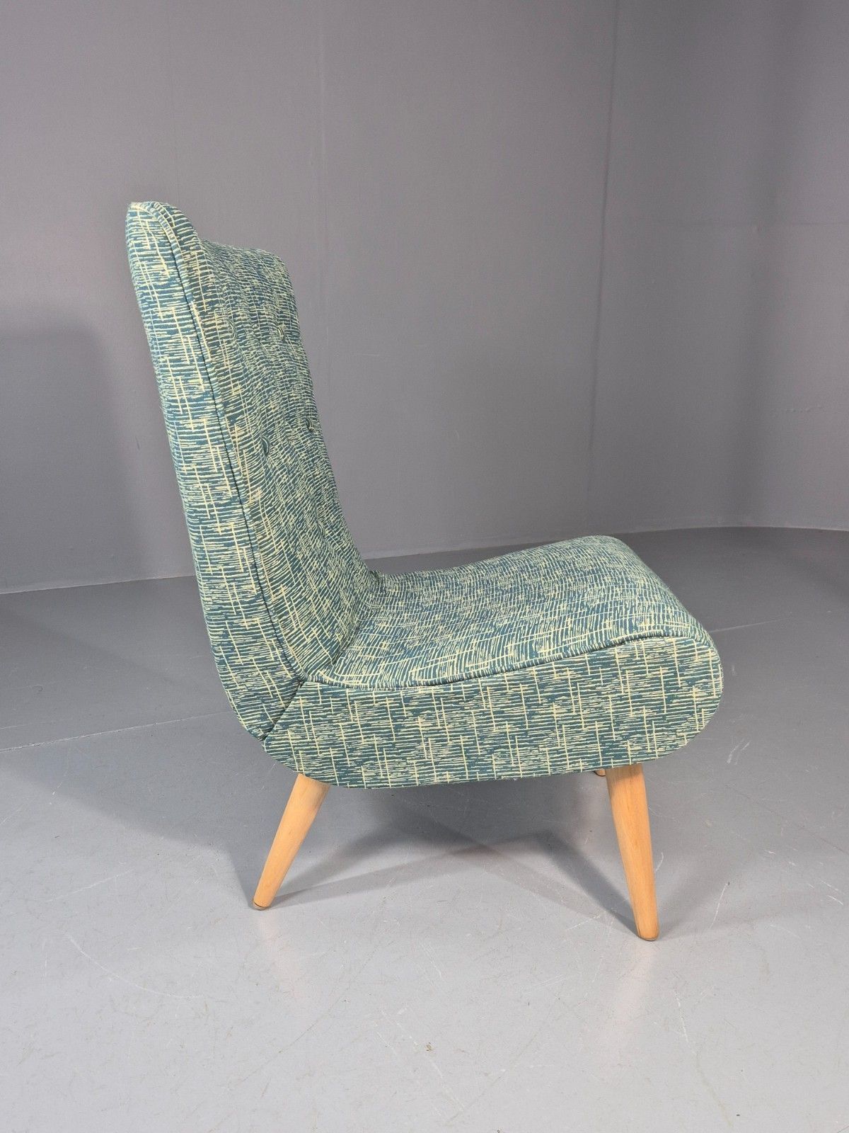 photo furniture Vintage Swedish Retro Chair Newly Upholstered Hobby Chair Drawer Eb11084 Mnor