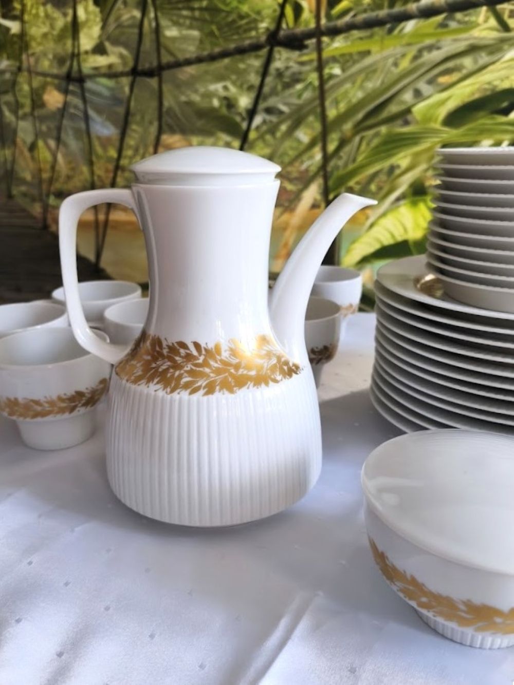 Tapio Wirkkala Voor Rosenthal Studio Line "Modulation" Porseleinen Koffie  En Dessertservies, Duitsland Ca. Jaren 1970, 39 Stuks photo Woonaccessoires