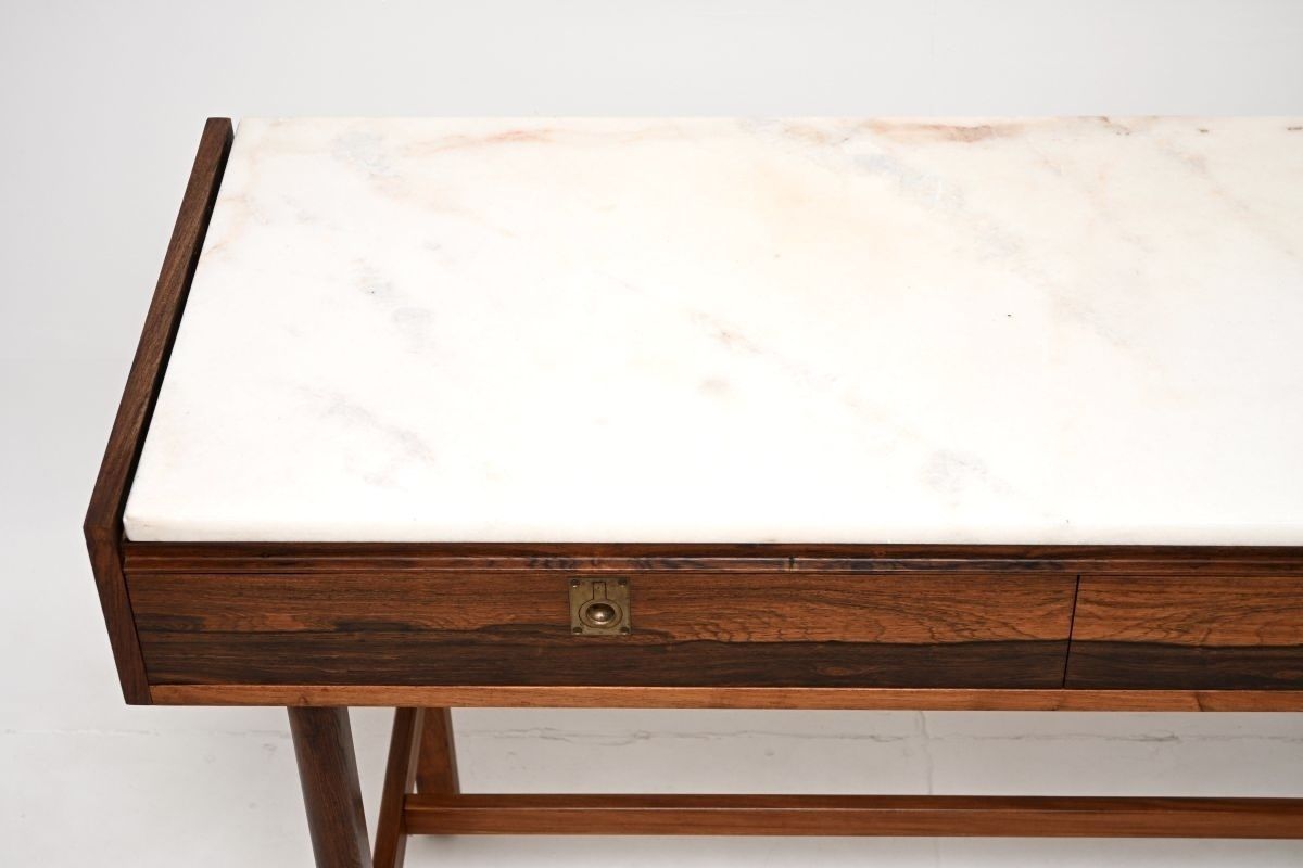Vintage Rosewood Marble Top Console Table By Robert Heritage For Archie Shine photo buy