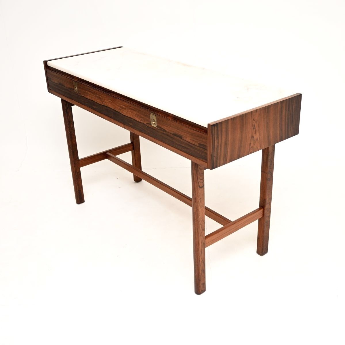 photo furniture Vintage Rosewood Marble Top Console Table By Robert Heritage For Archie Shine
