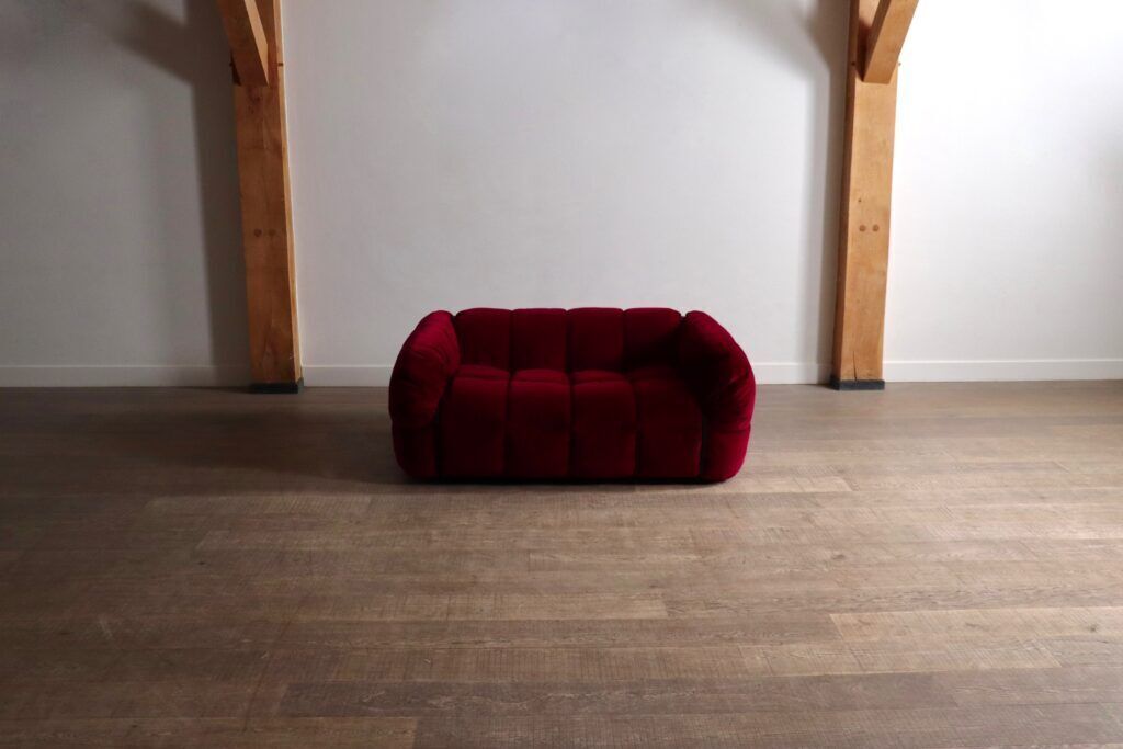photo furniture Cini Boeri For Arflex Strips Sofa In Velvet, Italy 1968