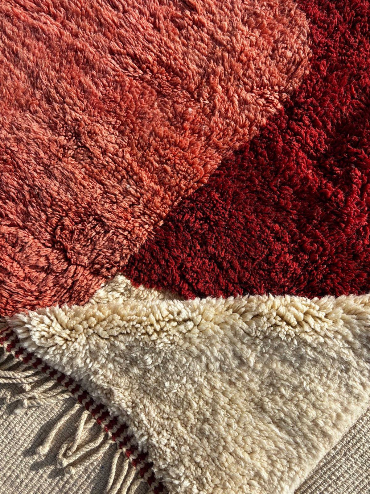 Square Moroccan Mrirt Rug Handmade Wool 190x200 Cm – Modern Berber Rug – Contemporary Moroccan Decor photo for sale