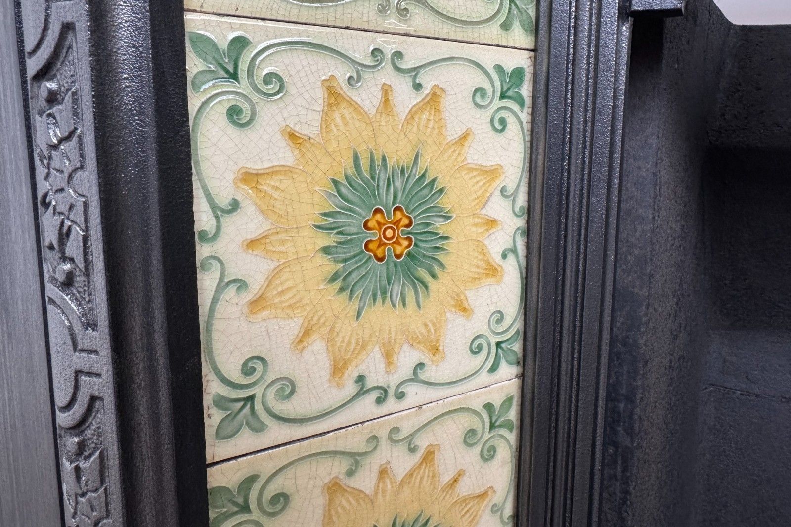 photo furniture Reclaimed Victorian 19th Century Cast Iron Fireplace Grate