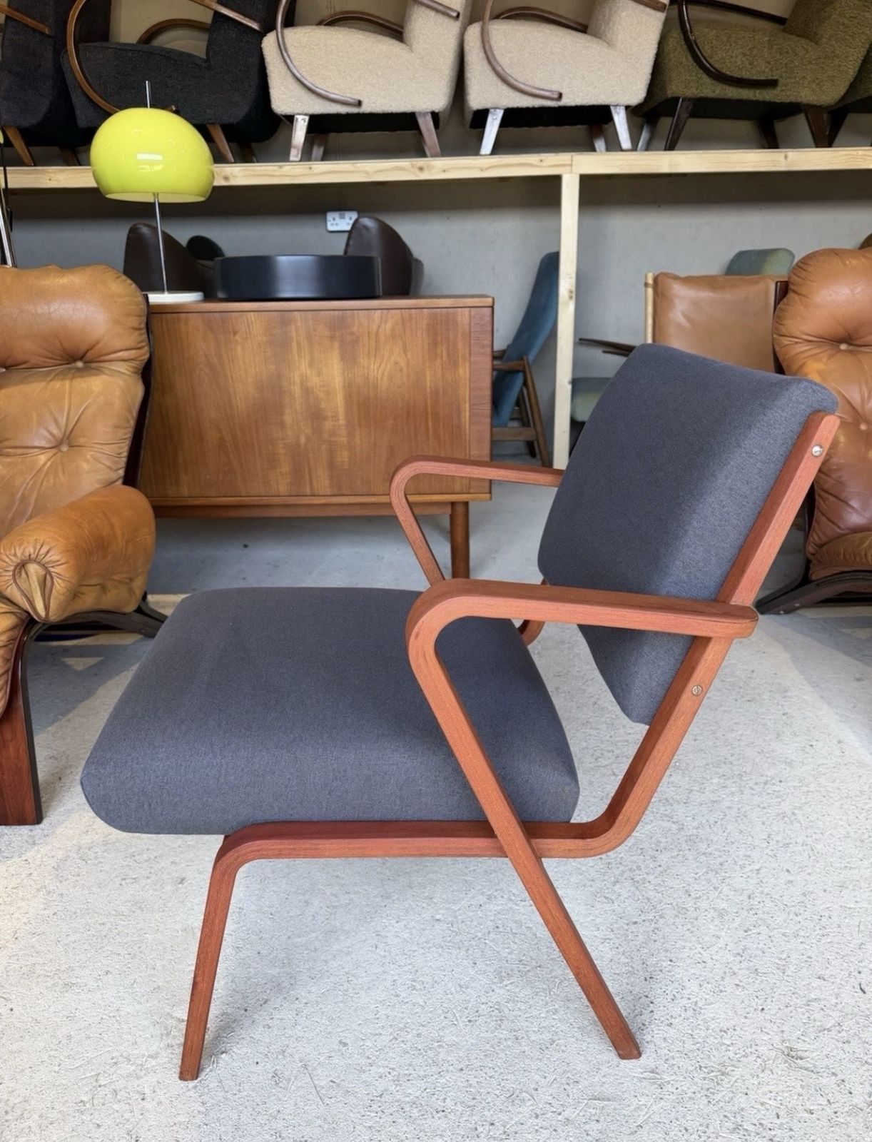 photo vintage Bauhaus Easy Chair By Selman Selmanagic For Veb Deutsche Werkstätten Hellerau, German Ussr, 1950s