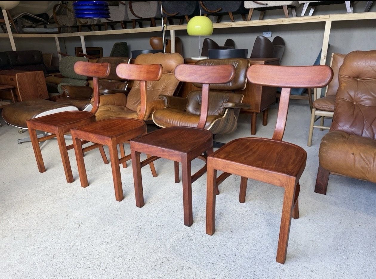 Set Of 6 Art Deco D Chairs No. 401 By Lajos Kozma 1930s photo furniture