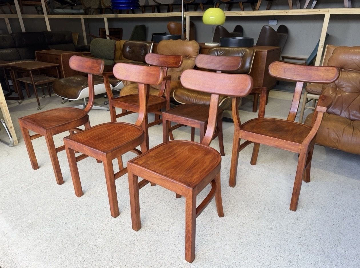 Set Of 6 Art Deco D Chairs No. 401 By Lajos Kozma 1930s photo Furniture