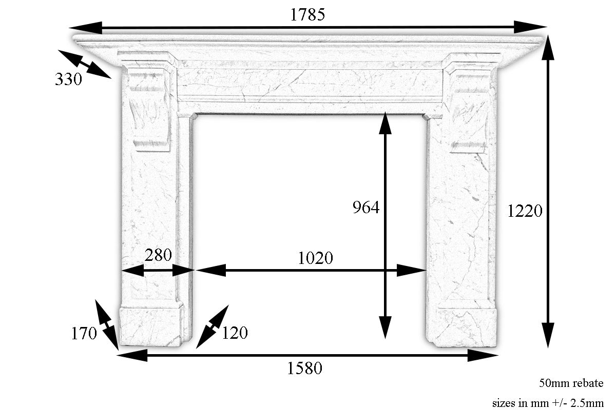 A Substantial Reclaimed Victorian Carrara Marble Fireplace Surround photo furniture