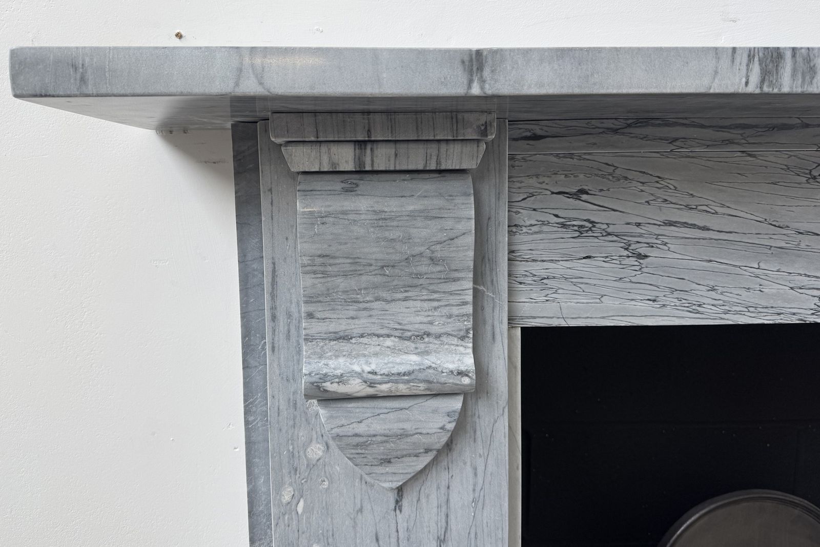 Antique 19th Century Grey Marble Fireplace Surround photo Home Fixtures