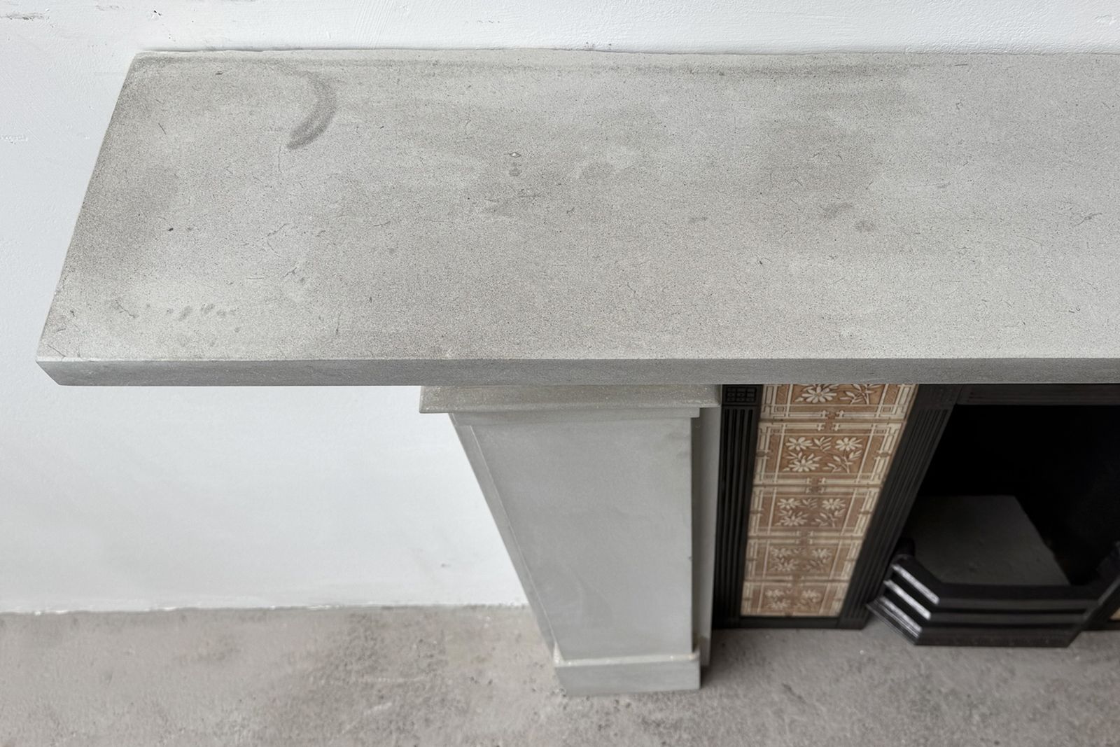 Antique 19th Century Victorian Grey Stone Fireplace Surround photo buy