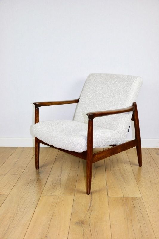 Gfm 64 Armchair, Designed By Edmund Homa From The 1970s, Ivory White   2 Pieces Available
