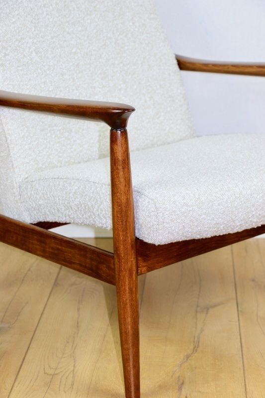 photo for sale Gfm 64 Armchair, Designed By Edmund Homa From The 1970s, Ivory White   2 Pieces Available