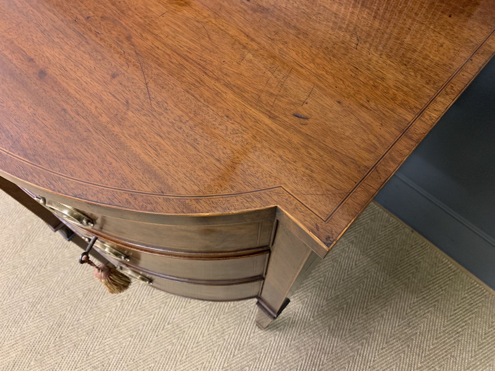 Furniture Large George III Inlaid Mahogany Sideboard photo