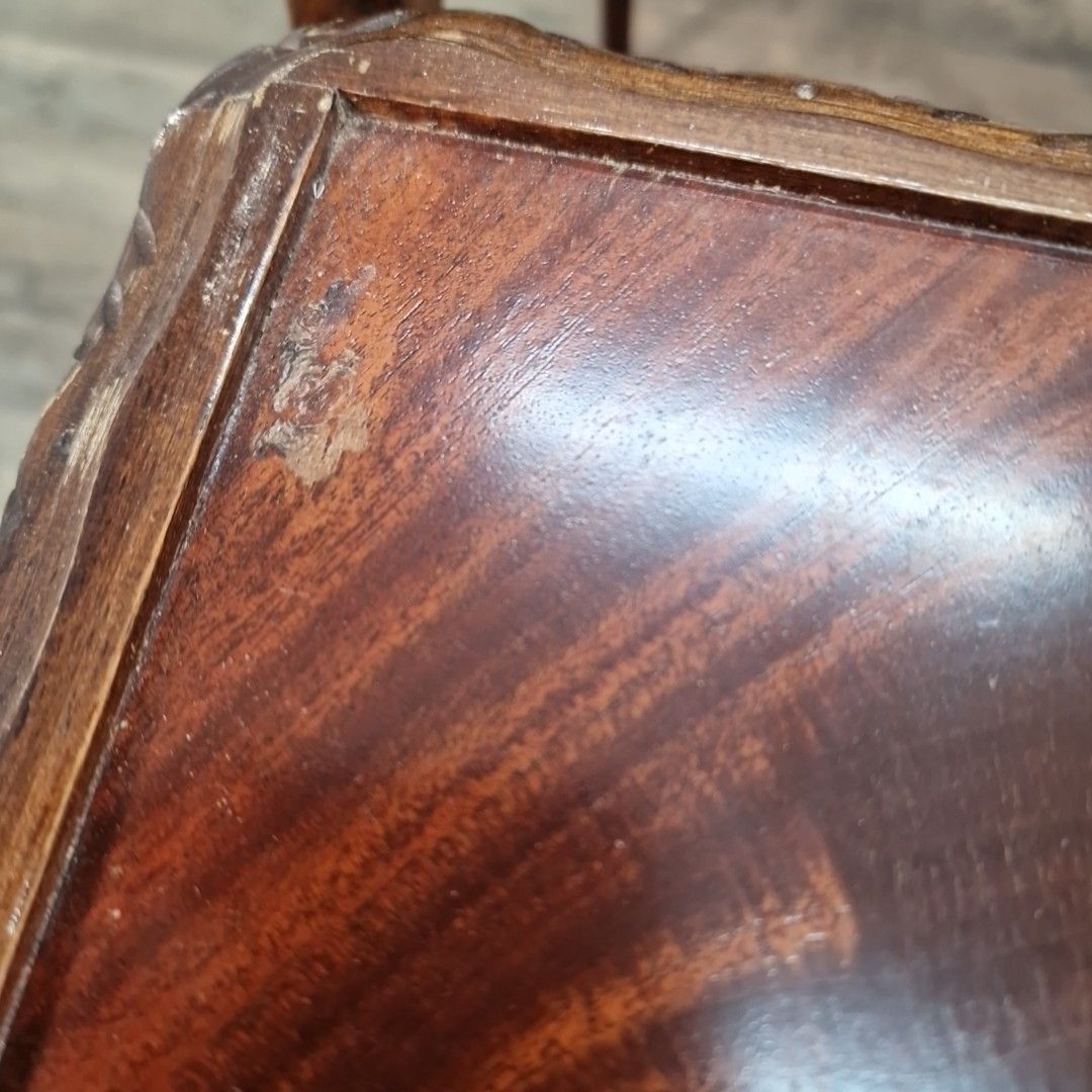 70.0 Vintage Nest Of Tables Mahogany Queen Anne Antique Style Nesting Side Table photo