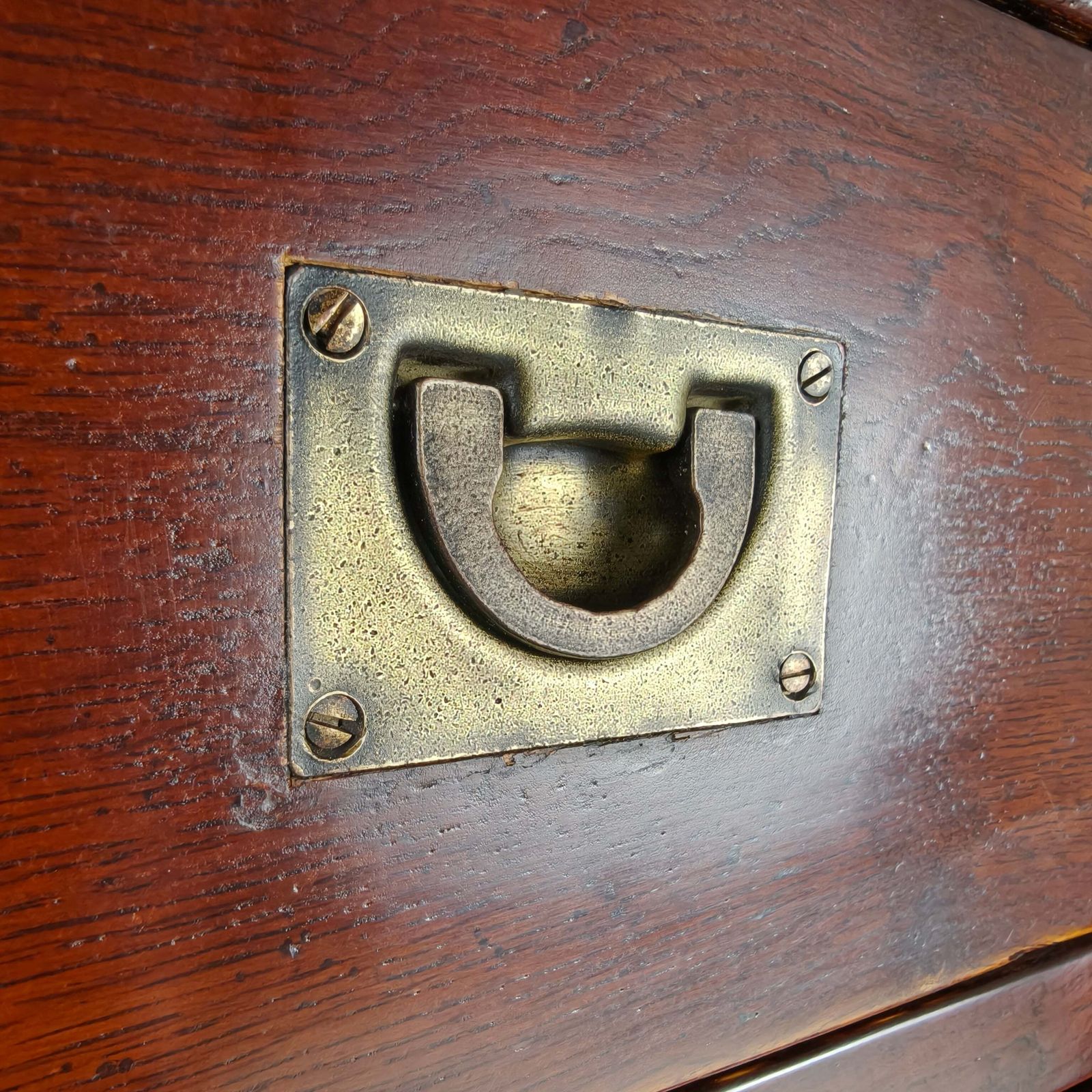 English Campaign Chest Of Drawers With Brass Hardware – 20th Century photo 908.0