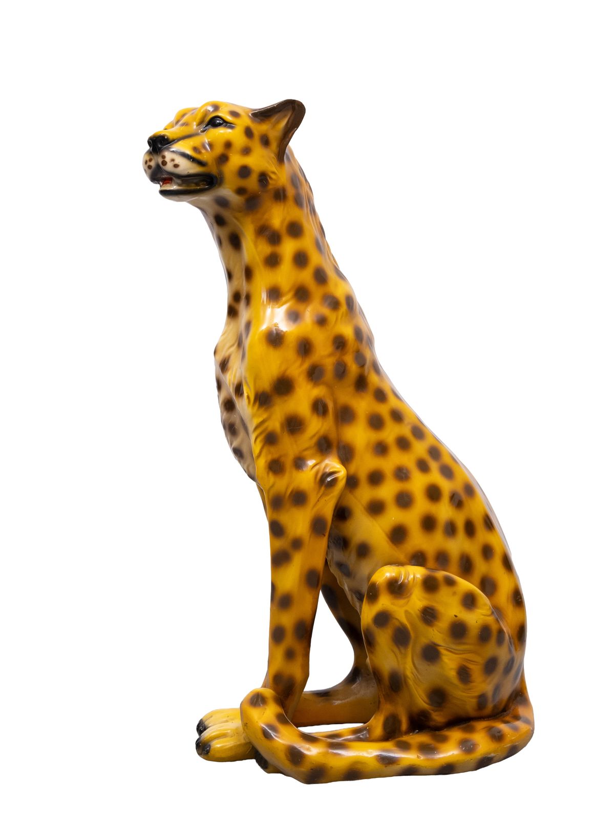 Italiaans Keramisch Monumentaal Cheetahbeeld, Grote Kat, Jaren 1970 photo buy