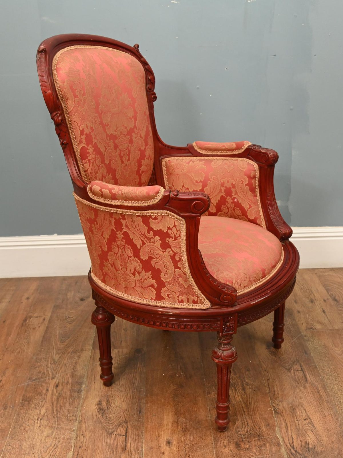 Pair Victorian Arm Chairs Mahogany Seats Chair Sofa photo 1250.0