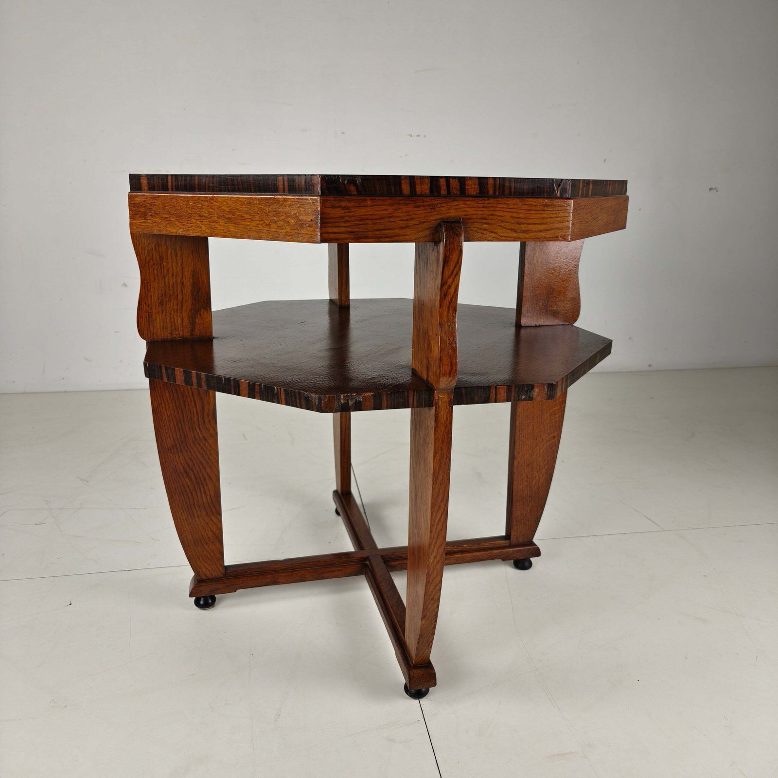 Amsterdam School Coffee Table – Oak With Veneer Inlay, Circa 1920