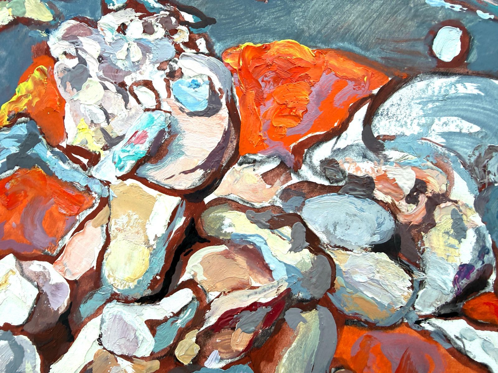 Antoni Pitxot Abstract Bullfighting Scene, Surrealist Organic Composition, Textured Oil 2014 photo 3150.0