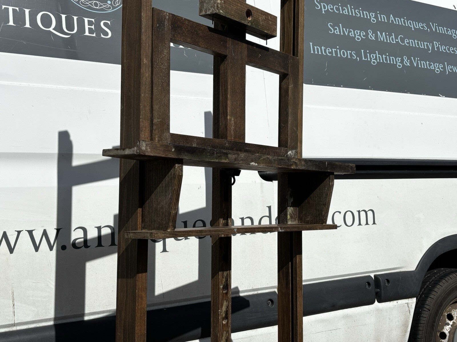 Large Antique Oak Artist's Easel, Previously Owned By World Famous John W Mills photo vinterior