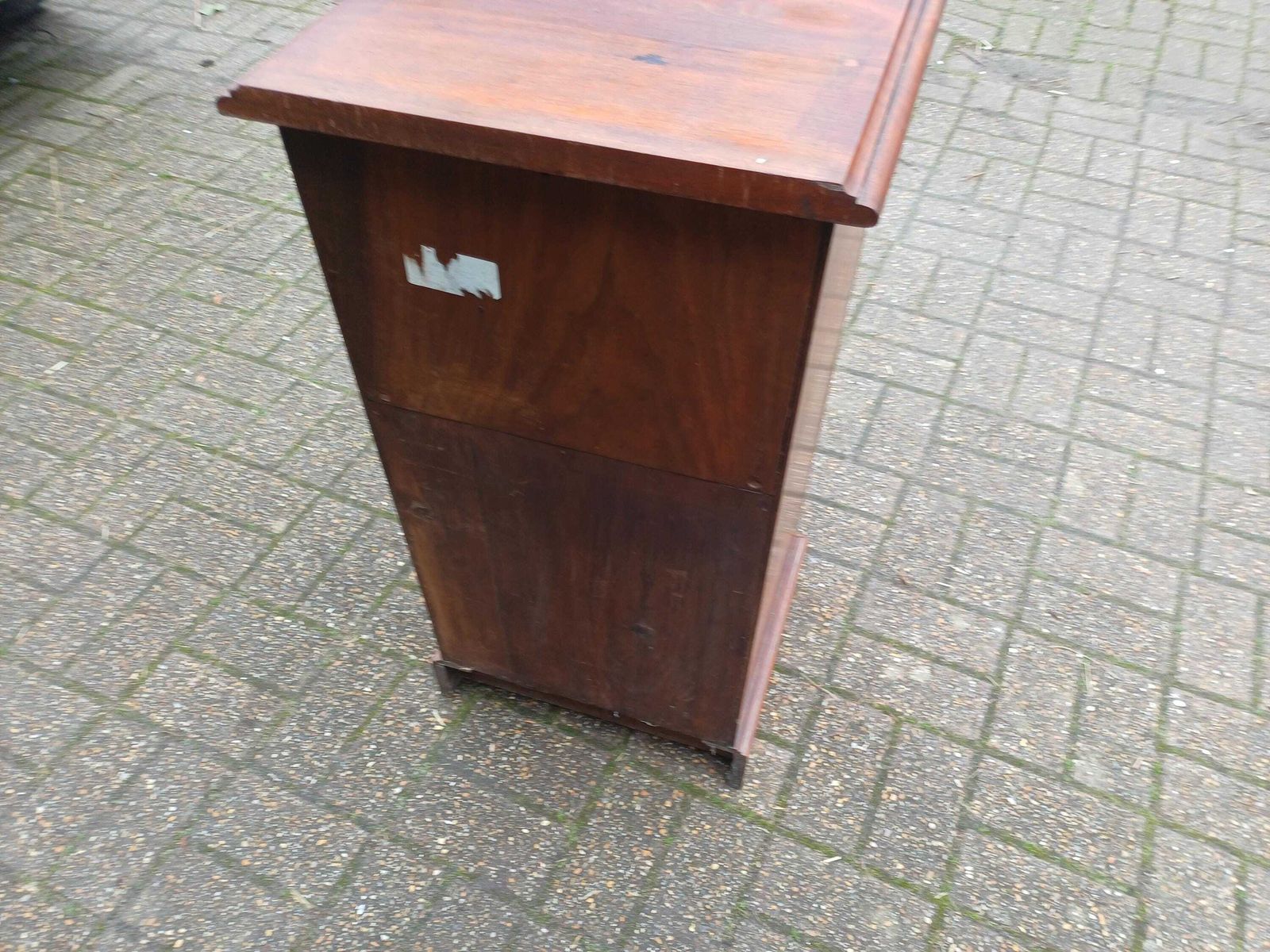 Victorian Mahogany Pot Cupboard Bedside Cabinet Antique Edwardian Nightstand Carved Flower Door Solid Wood Side Table photo vintage