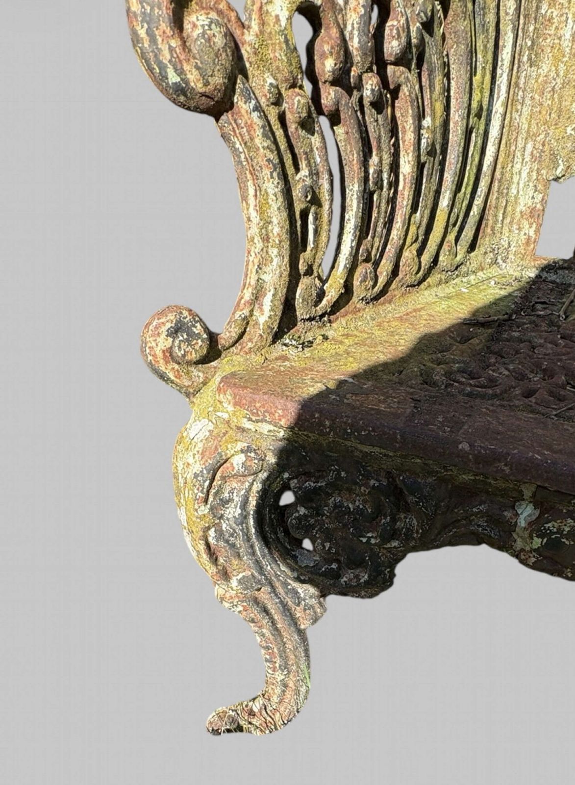 A Lovely Antique Cast Iron Garden Settee photo vinterior