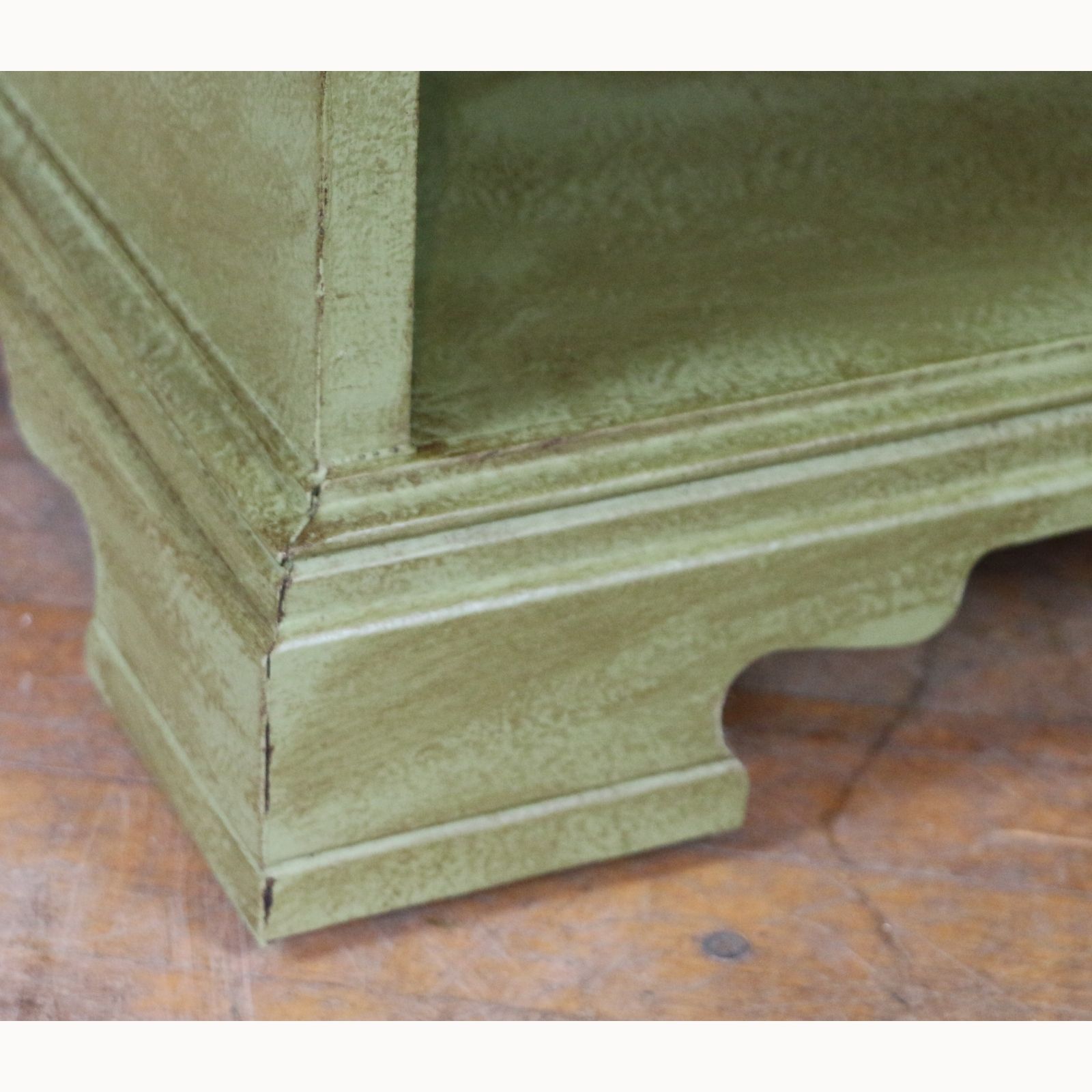 A Vintage Painted Waxed And Decoupaged Single Drawer Bedside Cabinet photo 135.0