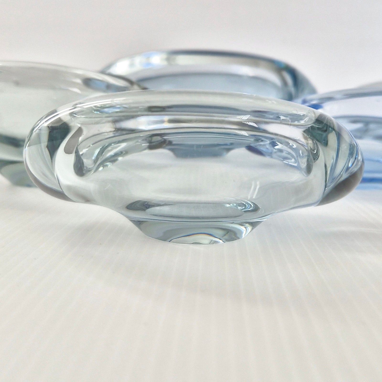 Vintage 1950s Akva Series Glass Ashtray Set Of 7 Per Lukten Holmegaard photo 1101.0