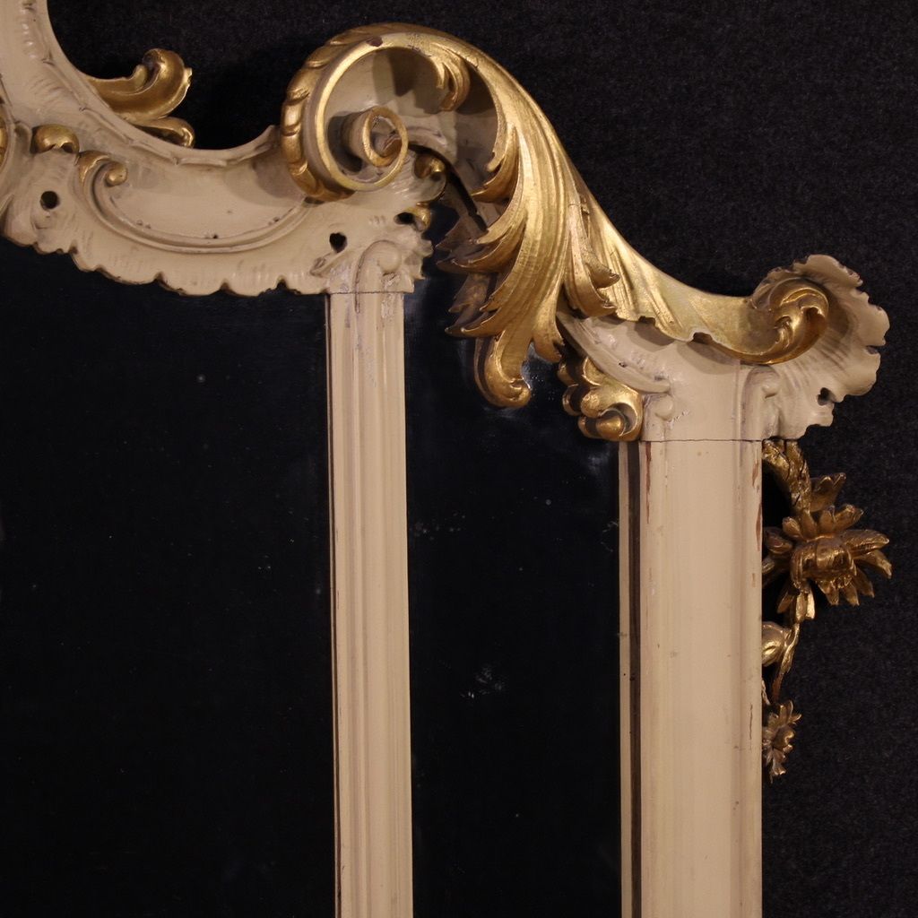 Great Lacquered And Gilded Louis XV Style Mirror From The 20th Century photo 3700.0