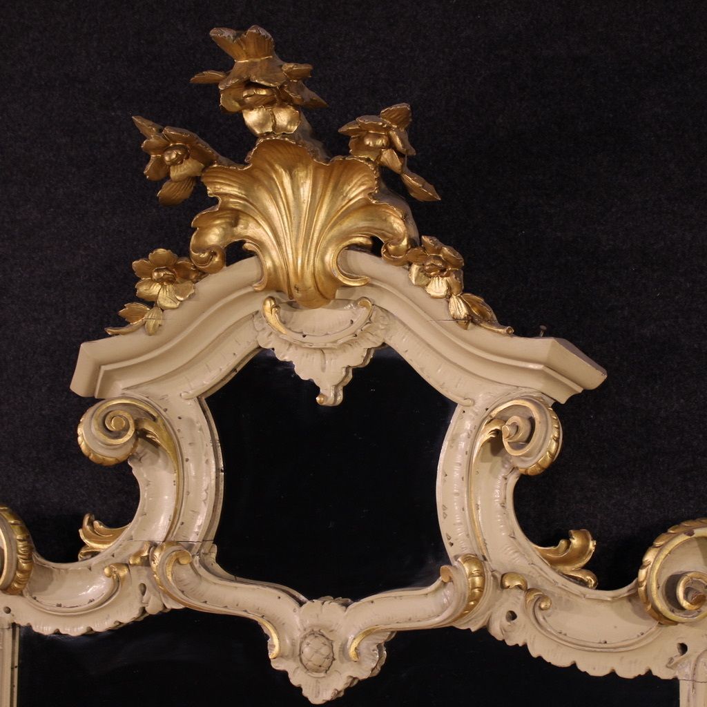 photo furniture Great Lacquered And Gilded Louis XV Style Mirror From The 20th Century