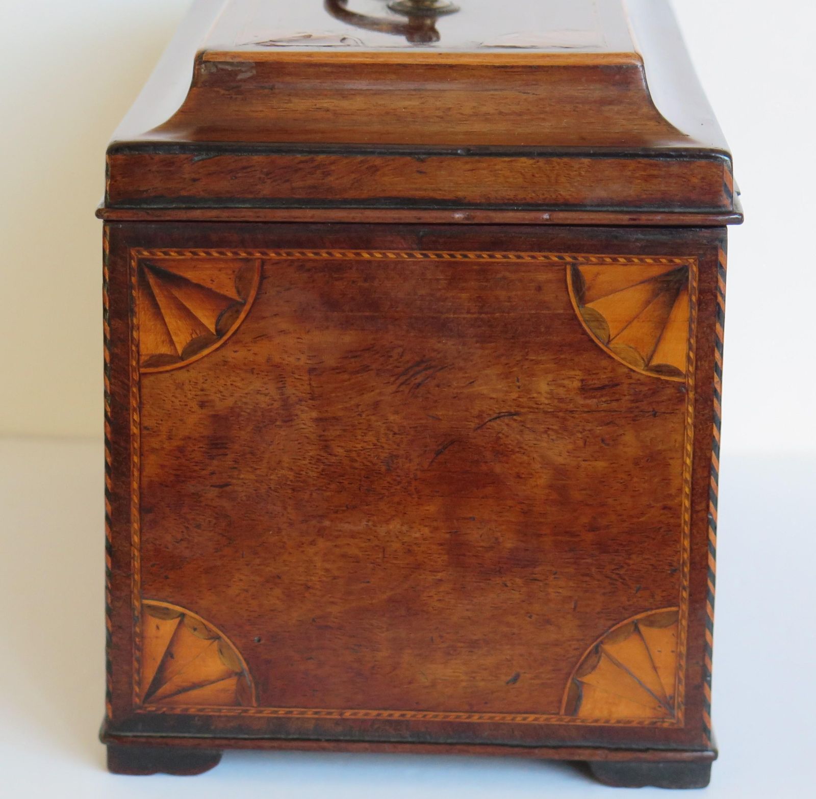 photo for sale Georgian Sheraton Period Tea Caddy Finely Inlaid, English Circa 1780.