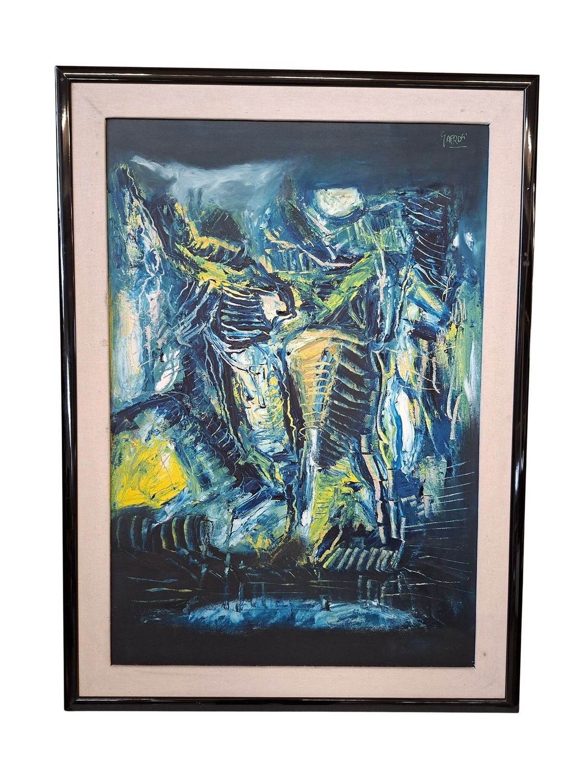photo furniture Opera Astratta Informale Firmata G. Aprosi Anni '80