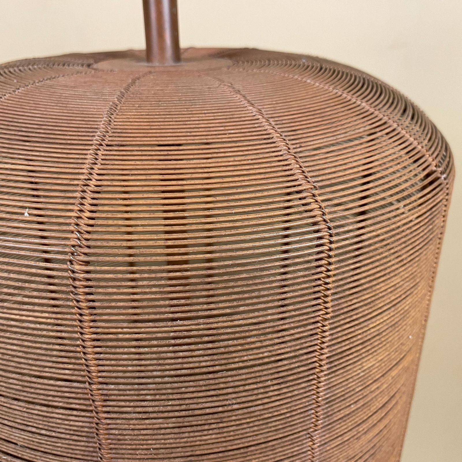 Flam & Luce Bronze Mesh Floor Lamp Large Retro Modern Designer Vintage Lighting Statement Piece Mid Century Industrial Style photo for sale