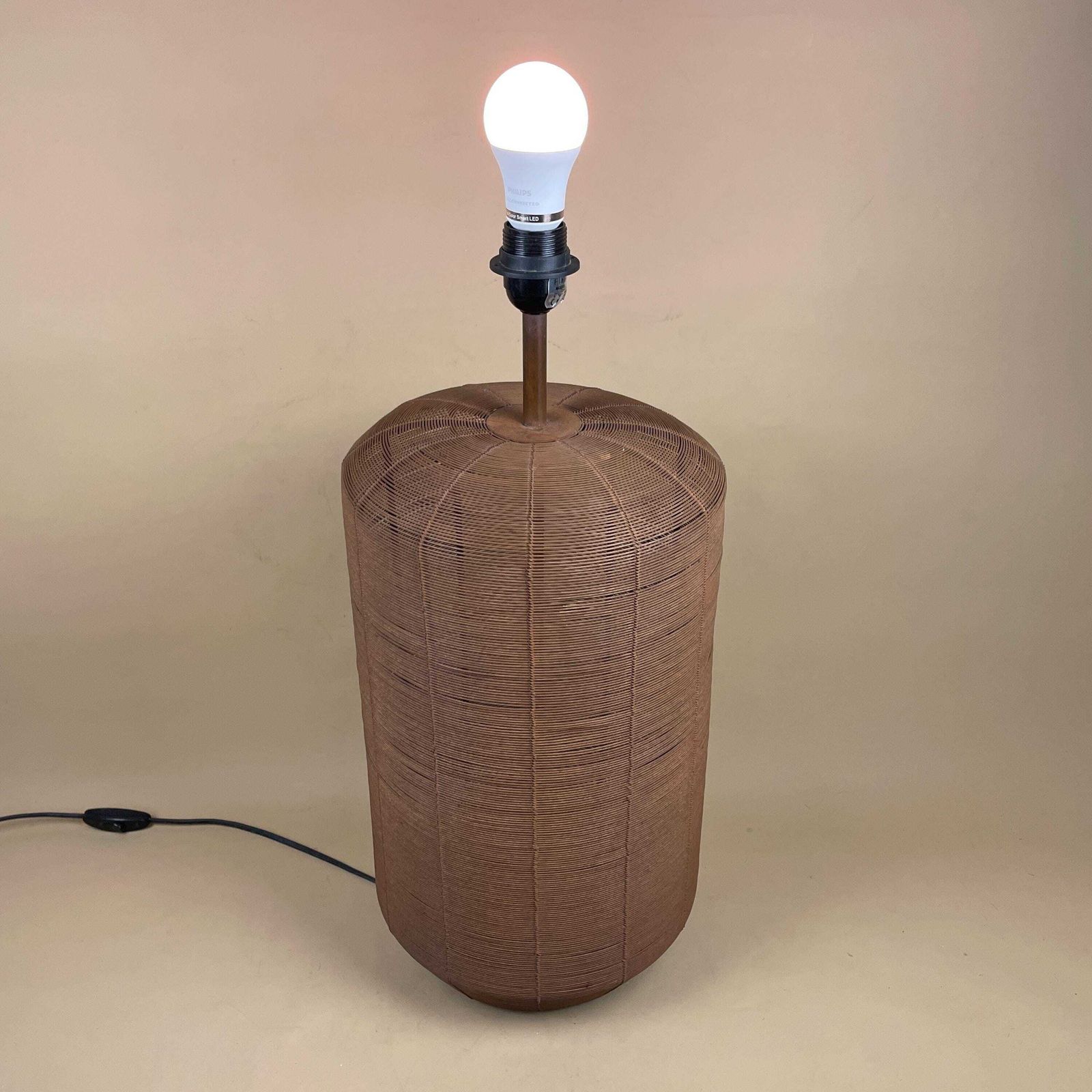 photo for sale Flam & Luce Bronze Mesh Floor Lamp Large Retro Modern Designer Vintage Lighting Statement Piece Mid Century Industrial Style