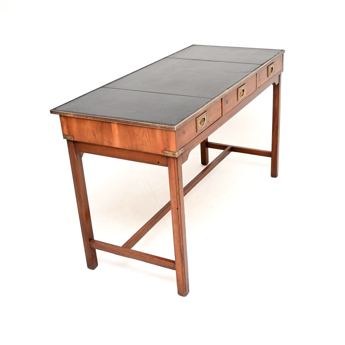 photo furniture Antique Military Campaign Style Desk In Yew Wood