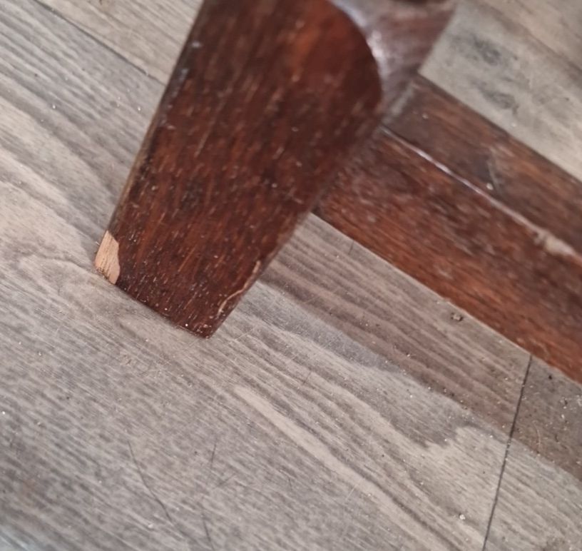 Furniture Vintage Nest Of Tables Wooden Oak Turned Legs Rustic Occasional Side Nesting photo