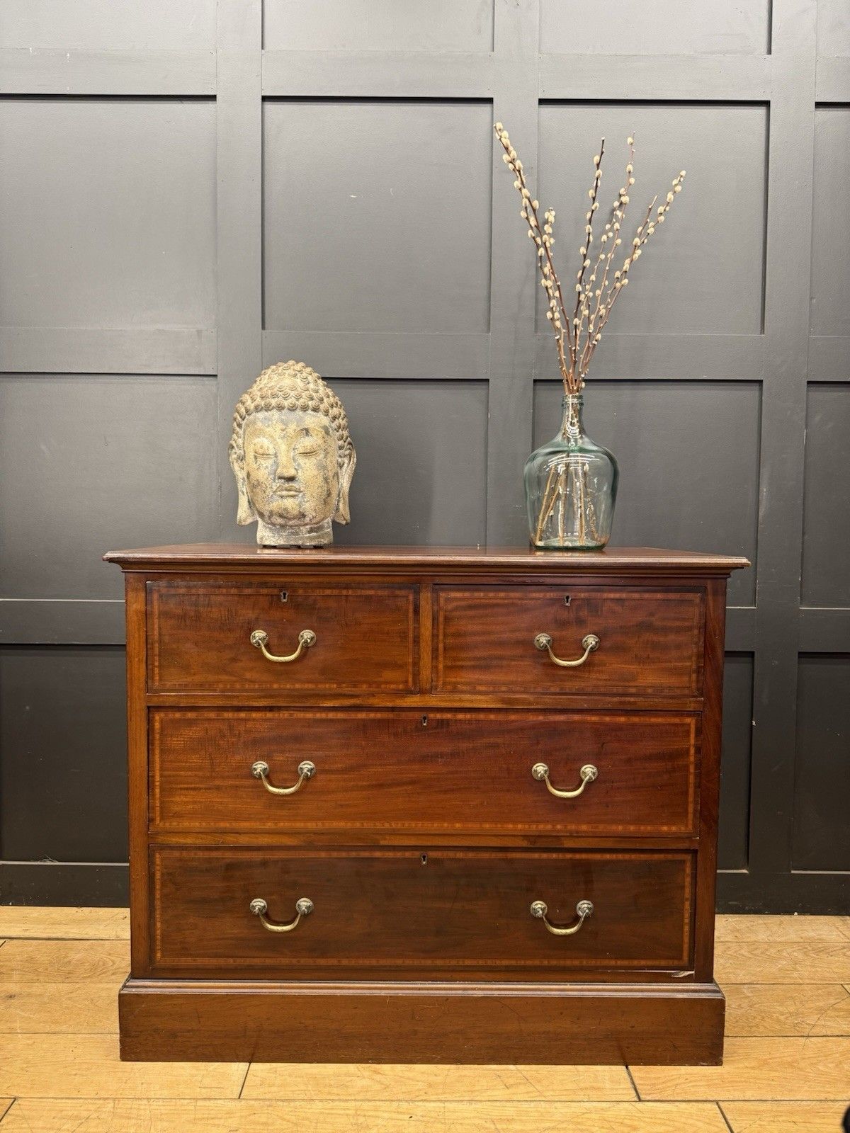 Antique Mahogany Chest Of Drawers Bedroom Storage / Victorian Georgian