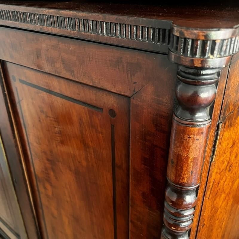 A Regency Mahogany Linen Press Of Rare Smaller Proportions photo Furniture