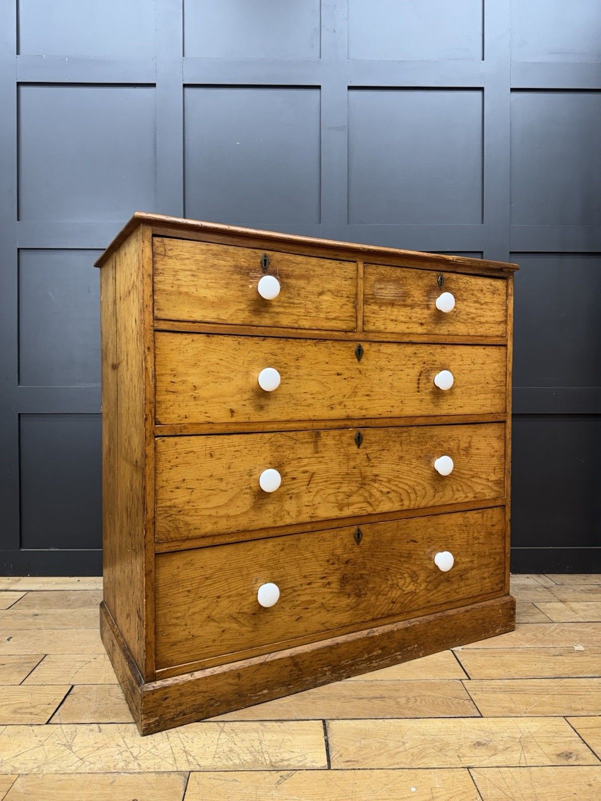 Antique Pine Chest Of Drawers Victorian Country House Storage photo furniture
