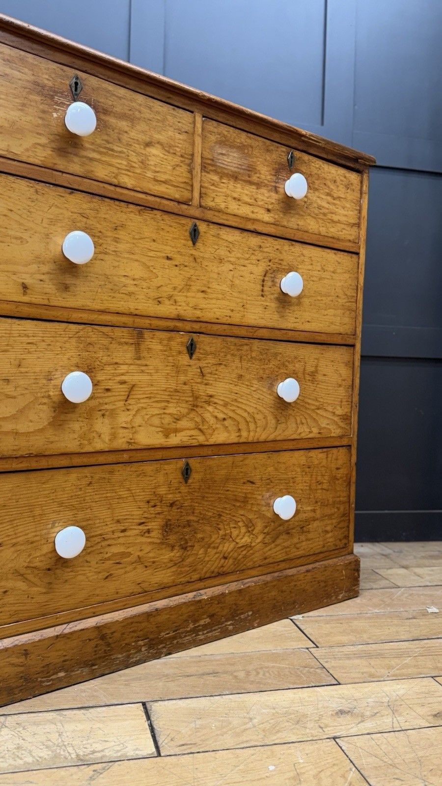 Antique Pine Chest Of Drawers Victorian Country House Storage photo for sale