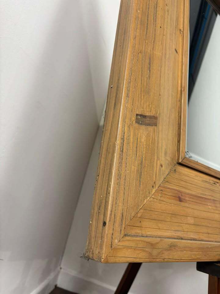 Contemporary Pine Rectangular Mirror photo vinterior