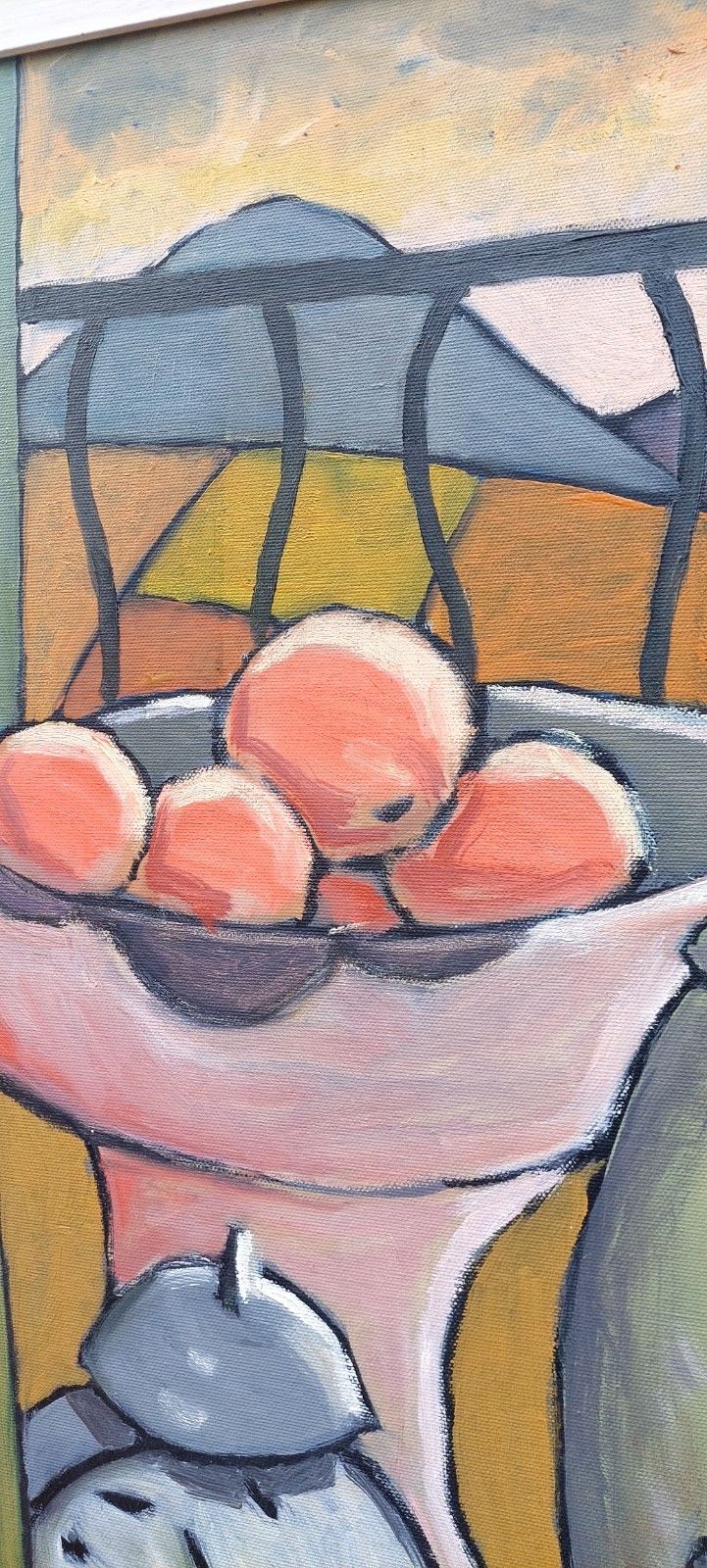 Oil Painting On Canvas Still Life With Alarm Clock "Franco Prayer (1924) 80x70 Cm photo buy