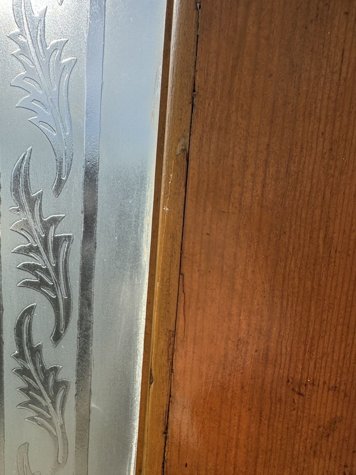 Victorian Acid Etched Glazed Pine Door photo 585.0