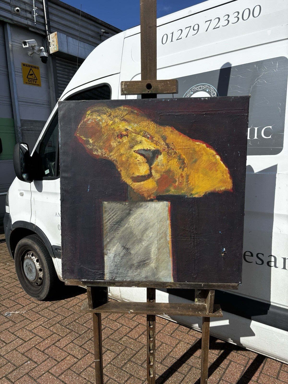 Original Lion Oil On Canvas By John W Mills photo furniture