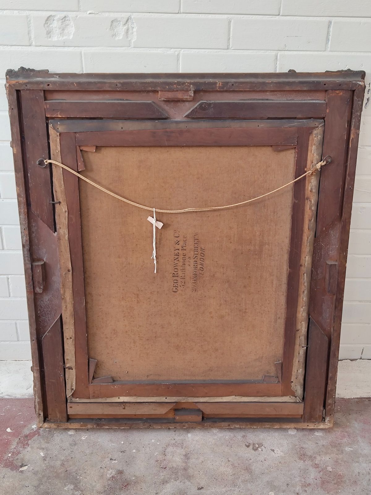photo furniture Large Antique Victorian Oil Portrait On Canvas Of A Gentleman In Gesso Frame
