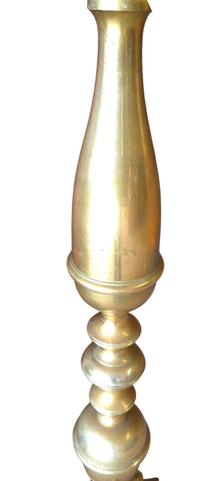photo furniture ​Pair Huge 42" Antique Brass Floor Candlesticks Tall Church Altar Pricket Stands