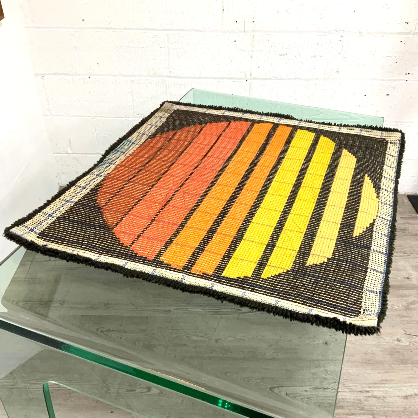 Desso Rug Shag Dralon Wool 60s 70s Vintage Mid Century 96cm X 92cm photo vinterior
