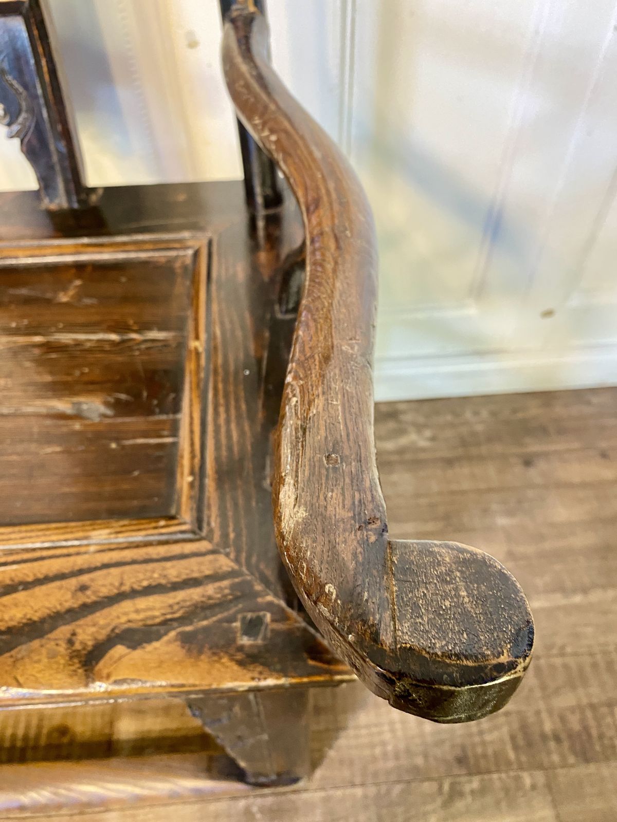 photo for sale Antique 1800s Chinese Yoke Back Armchair.