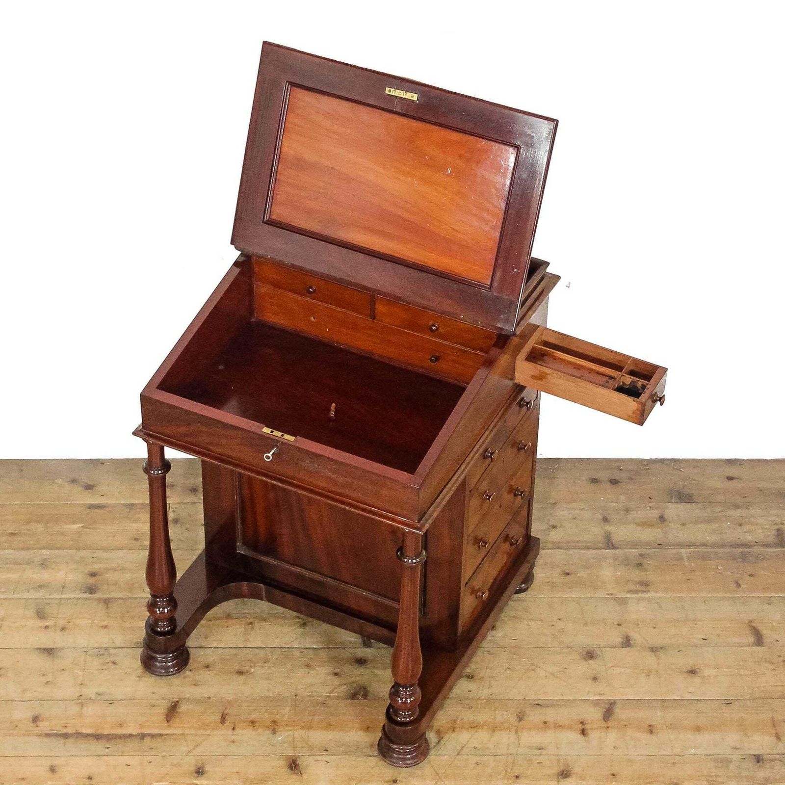 Early 19th Century Mahogany Davenport Desk photo vintage